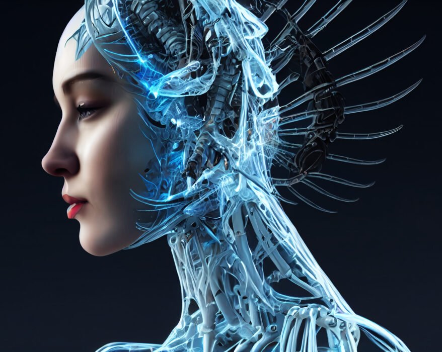 beautiful woman human robot artificial intelligence